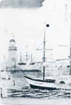 Ett av Yataros ångfartyg, hjulångaren Tokyo-maru